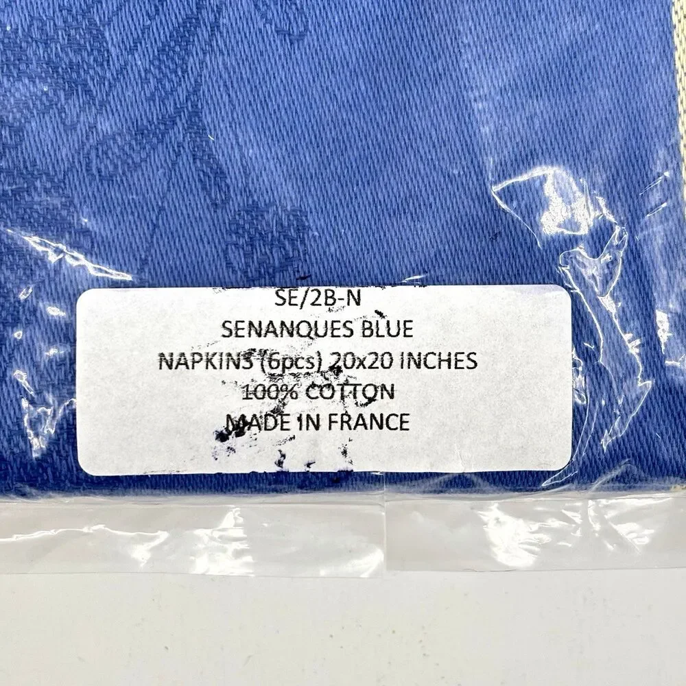 La Maisonnette Senanques Blue 6 NAPKINS 20×20